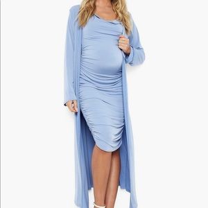 Boohoo Maternity dress and duster coat